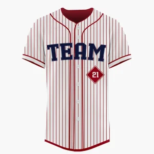 Custom baseball shirt with heat transfer vinyl printing